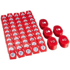 Shimbi ZKL0902 Cloak Bills No. 01, Red, 1-50, Urea Resin, Japan (Set of 50)