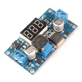 DollaTek LM2577 Boost Converter DC 3-34V to 4-35V 5V / 12V Adjustable Step Up Volt Regulator with Red LED Voltmeter Voltage Monitoring Power Supply Module
