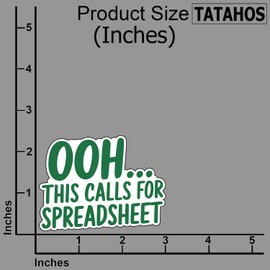 (3Pcs) Ooh This Calls for Spreadsheet Stickers Funny Sarcastic Quote Humor Motivational Inspirational Gifts Waterproof Vinyl Decals for Kindle Water Bottle Bumper Car Hard Hat Phone Laptop 3x2.3