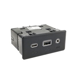 Black Audio Player and USB Receptacle Assembly Compatible with Chevy Malibu Equinox, Buick Encore GX Replaces 13529865 84260037 13512372