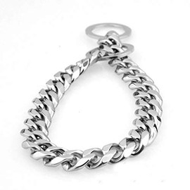 15mm Strong Silver Gold Stainless Steel Slip Dog Collar Metal Dogs Training Choke Chain Collars for Large Dogs Pitbull Bulldog Silver 22inch