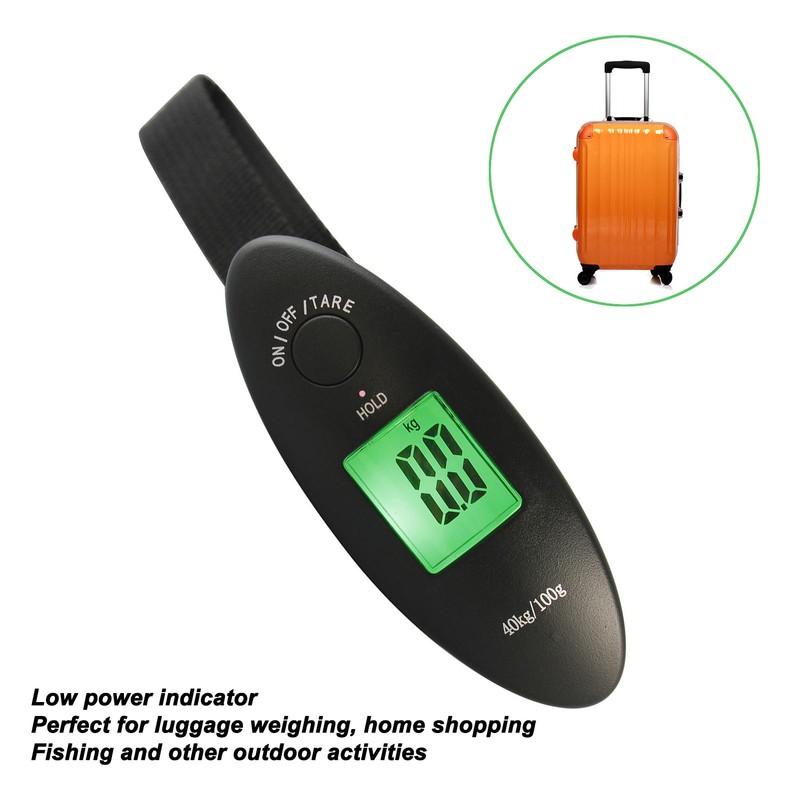 Luggage Scale Travel Digital Rechargeable Backlight LCD Display 88lb/40kg Suitcase