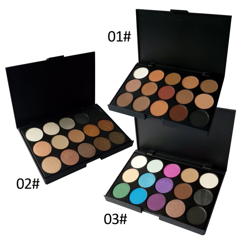 JasCherry 15 Colours Shimmer Eyeshadow Makeup Palettes - Sleek Powder