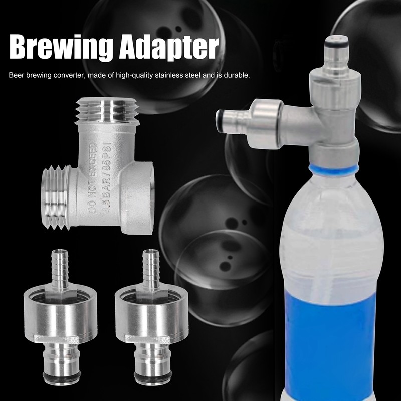 Beer Brewing Adapter Converter Carbonation Conversion Connector for PET Bottle