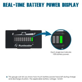 Runleader RL-BI029 DC 12V to 24V LED Battery Capacity Meter, Applicable to Lead Acid Battery.