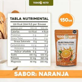 Todo Keto Electrolitos Polvo Azúcar 150g Hidratación Deportiva Runners Ciclismo Gym Sales Magnesio Potasio Sodio Evita Calambres Fatiga Recuperación