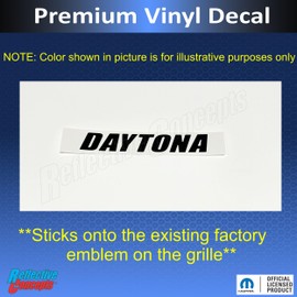 Daytona Grille Emblem Overlay Decal Sticker - 2017-2023 Charger Daytona - (Color: Reflective Lemon Yellow)