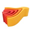 5pcs Fire Flame Element Stacking Toys Wooden Stacker Nesting Building