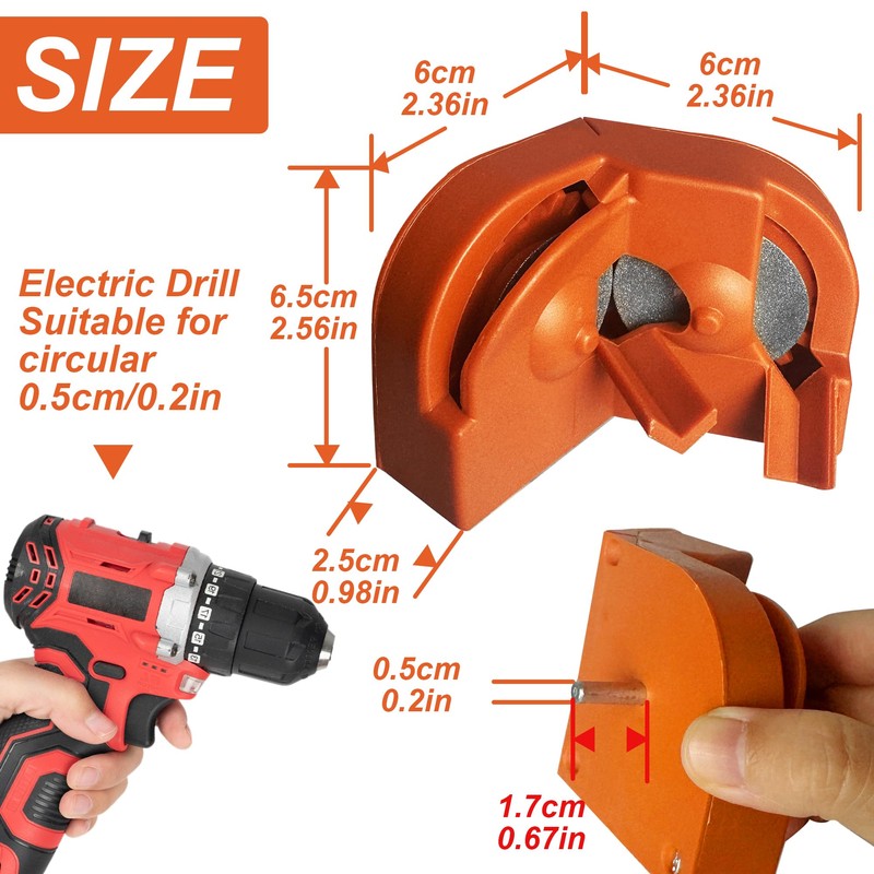Drill Bit Sharpener,Portable Drill Bit Sharpener,Multipurpose Drill Bit Grinding Sharpener