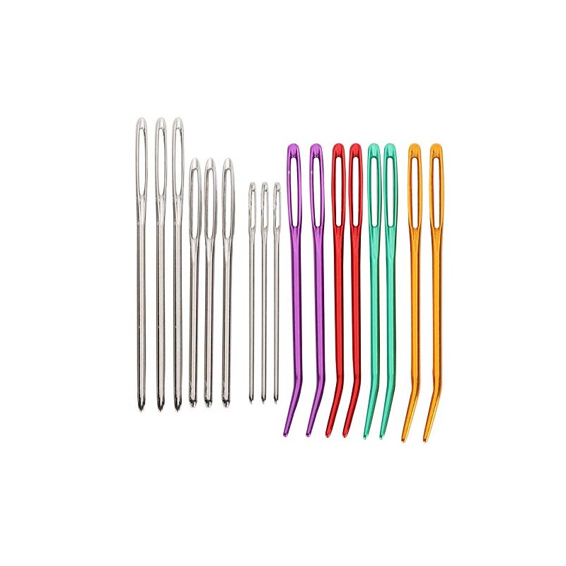 Agujas de Hilo, Punta Curvada de Aluminio Roma de Ojo
