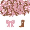 AstraGlam 120PCS Glitter Boots & Bows Confetti, Gender Reveal Party