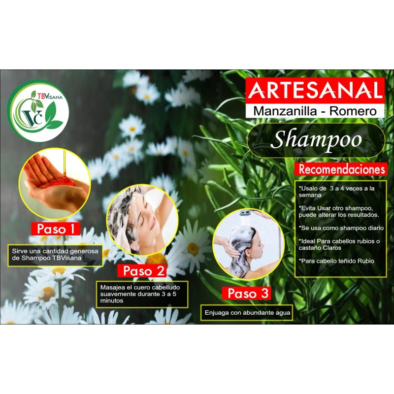 Shampoo Tbvisana Manzanilla-romero Crecimiento,rubio Castaño