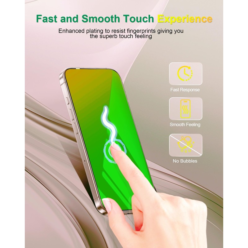 jehezkel Privacy Screen Protector for iPhone 16 Pro Max Tempered