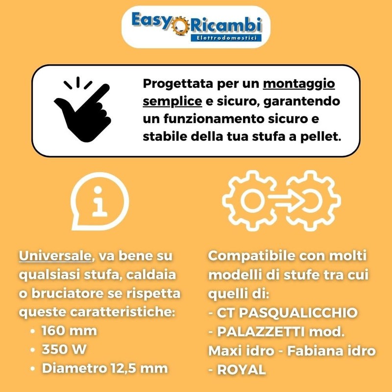 Easyricambi - Spark plug for pellet stove 350 W, diameter