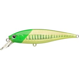 LUCKY CRAFT Pointer 78SP Fishing Lures, 3" Freshwater Bass & Trout Lures, Suspending 4ft-5ft Depth, Jerkbait, Bass Fishing Gear and Accessories, Laser Green Head Chart