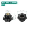 sourcing map 10pcs Clamping Star Knobs M8 Metric Female Thread