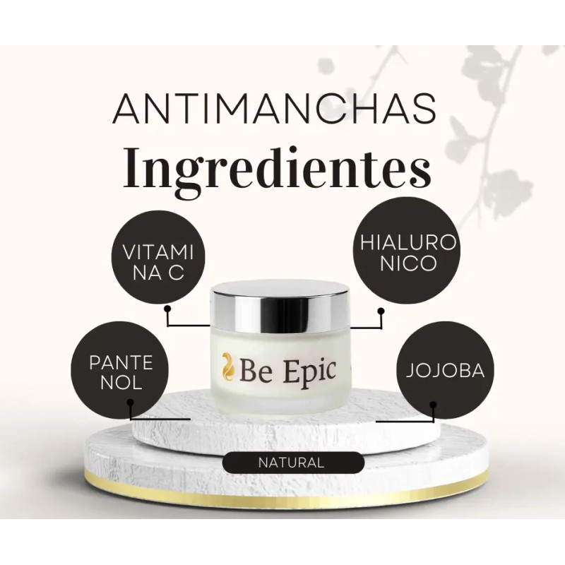 Crema Aclarante, Antiarrugas, Quita Mancha Acido Hialurónico