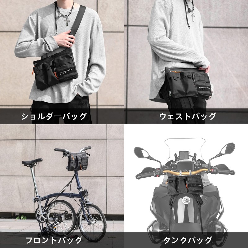 Rhinowalk Front Bag, Bicycle Bag, Handlebar Bag, Multi-Functional Bike Tank