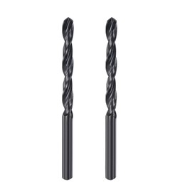 sourcing map 6542 High-Speed Steel Spiral Drill Bit Full Base Black Oxide Drill Bit 7.2 mm 108 mm Pack of 2