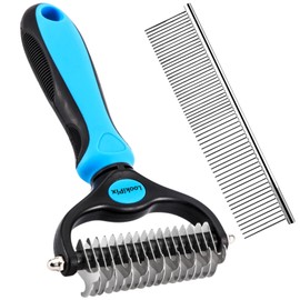 LookiPix Pet Deshedding Brush - Professional Grooming Tool, Undercoat Rake Dematting Comb, Effectively Reduces Shedding & Removing Short to Long Hair in Minutes, Safe & Great For Cats and Dogs