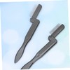 Beavorty 4pcs Foldable Eyebrow Comb Stainless Steel Teeth for Precise