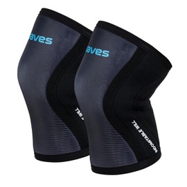 Earwaves ® Shield - Pair of 5mm & 7mm Neoprene Knee Pads for Weightlifting, Powerlifting, Weightlifting, Lunges and Any Functional Sport (S - 7 mm, Black)