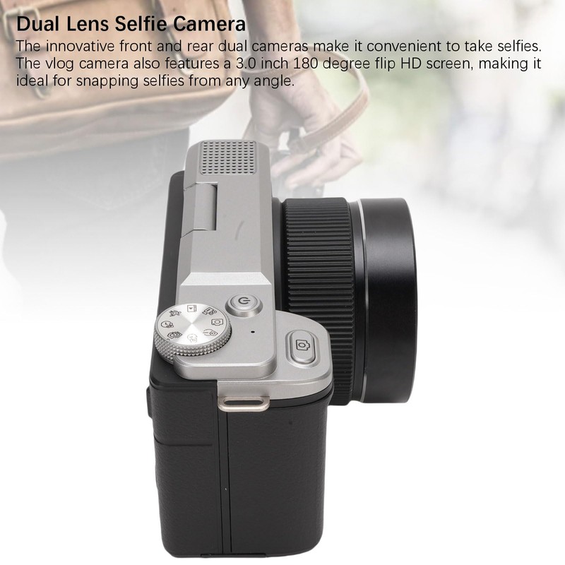 5K Digital Camera, 80MP WiFi Vlogging Camera for Photography with