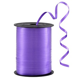 Purple Curling Ribbon for Crafts 500 Yards of Gift Wrapping Balloons Hair and Florist Iridescent Crimped and Thin Ribbon, 3/16" Gift Ribbon for Baby Shower, Christmas(1 Roll)