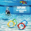 Novelty Place 4Pcs Fish Shape Diving Ring Set Underwater Swimming