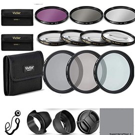 58MM Complete Lens Filter Accessory Kit (UV, CPL, FLD, and Macro Lens Set) for Canon EOS Rebel T7i SL2 T6i T6s T6 T5i T5 T3i 80D 77D 70D 60D Cameras
