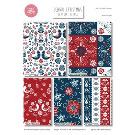 The Craft Cotton Co - Scandi Christmas Fabric by Stuart Hillard - 0.5 Metres (112cm Wide, 100% Cotton Fabric - Ideal for Crafts, Quilting, Sewing) (02 Patchwork Squares)