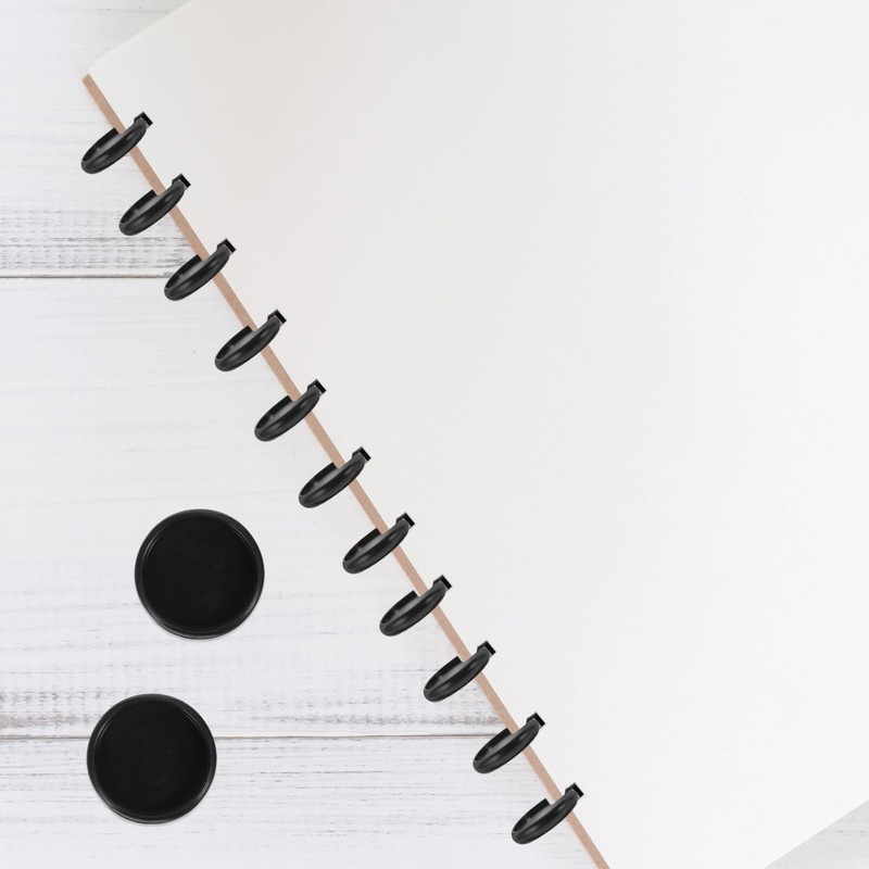 DIYEAH Pack of 55 Black Plastic Discbound Discs for Loose