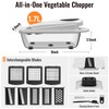 8 Blade All-in-1 Vegetable Chopper Mandoline Slicer with Container, Food