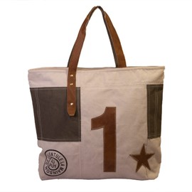 Dorset Bay Earth-Friendly Upcycled Canvas Tote Bag: Sustainable Style for Every Day