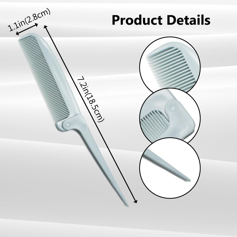 2 Pack Hair Parting Combs, Hair Styling Beauty Tools, Rat