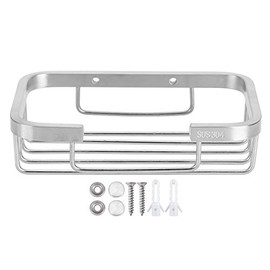 Yosoo Health Gear Soporte de Pared para Jabonera de Acero Inoxidable 304 con Drenaje, Organizador de Baño y Hotel