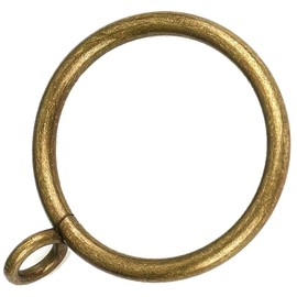 40 Pcs Curtain Rings Antique Brass 2 Inch Strong Metal Decorative Curtain Ring with Eyelets, Rustproof Drapery Curtain Rod Clips Hangers for Bathroom, Living and Guest Room (2inch)