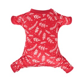 CuteBone Soft & Stretchy Christmas Dog Pajamas - Cozy Pet Jammies Breathable Jumpsuit for Small Dogs - All-Season Comfy Outfit Easy-On Pullover Design - Keeps Pets Warm & Comfortable P18S