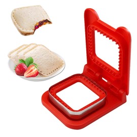 MEETOZ Sandwich Cutter and Sealer, Square Sandwich Maker, Decruster Sandwich Maker for Kids Lunch Uncrustable Sandwich Maker, Easy for School Lunchbox and Bento Box