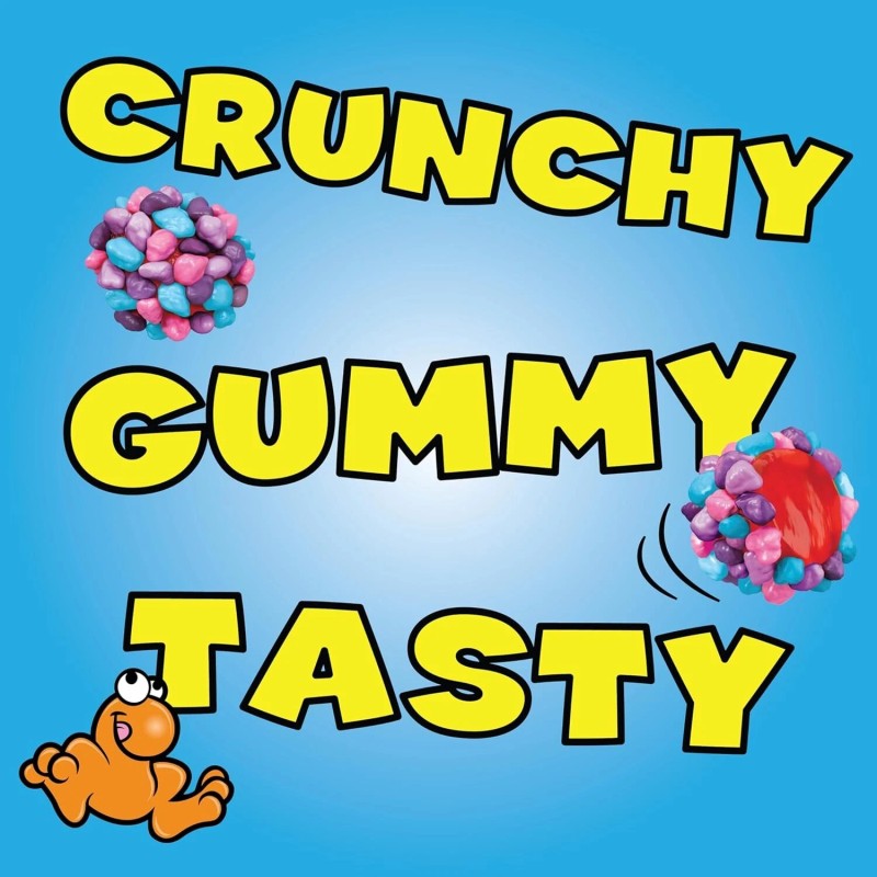 NERDS Gummy Clusters, Candy, Very Berry, Crunchy and Gummy, 8