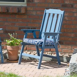 JMKaixin Patio Chair Cushions 19 x 19 Inch Waterproof Outdoor Seat Cushions for Patio Furniture Garden Sofa Couch Chair Pads with Adjustable Straps, Set of 2