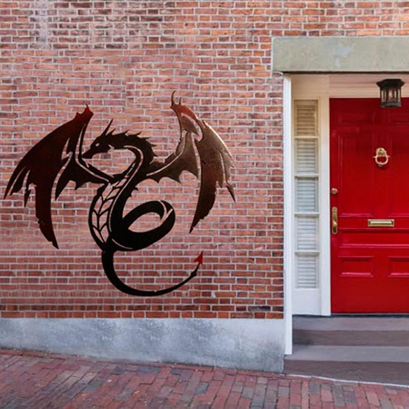 Metal Dragon Wall Art Dragon Sculpture Metal Wall Hanging Art