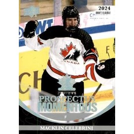 2023 Upper Deck Canada Hockey #PM8 Macklin Celebrini Rookie Card RC Hockey Card Prospectus Momentous
