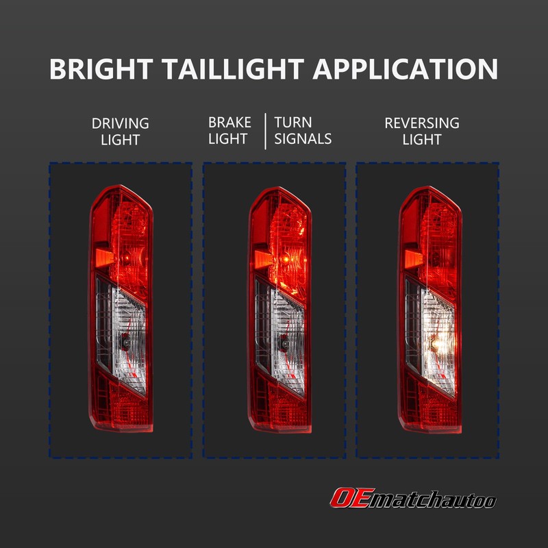 Tail Lights Assembly for 2015-2025 Ford Transit 150 250 350