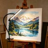 LytLStrox Black Clip-On LED Easel Lamp for Artists,Dimmable with 3