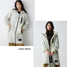 KiU【2024】Kiu Lightweight Rain Protection Storage Bag Easy to Carry Water Repellent Waterproof Simple Cute Fashionable Men's Women's Unisex Raincoat Zip-up Off White K116-908
