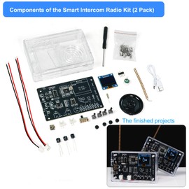 DIY Smart Two-Way Walkie-Talkie Radio Kit Soldering Kits, 2 Pack Walkie-Talkie Soldering Projects, FM Radio DIY Electronic Kit for College High School Education