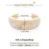 HUAYUNFANG Beige Chunky Acrylic Resin Cuff Bangle Bracelet for Women