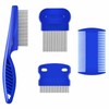 BRILLIRARE 4 Pack Flea Lice Comb, Stainless Steel Dog Cat