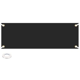 PATIKIL Large Black Blank Banner and Signs 2 x 6 Feet, 1 Set Polyester Fabric Sublimation Banners with Hanging Rope for Outdoor Shops, Paintable DIY Banner Sign
